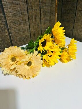 FREE! Yellow Artificial Sunflower and Daisy Bouquet - Decorative Home Accent
